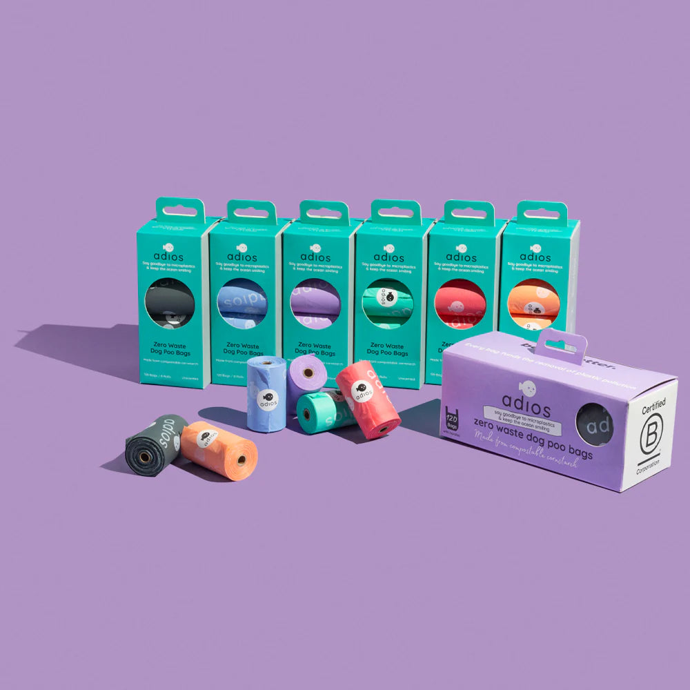 Adios Plastic 8 Pack-Compostable Dog Poo Bags