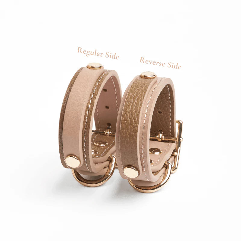 Bondir Slim Leather Collar Blushwood