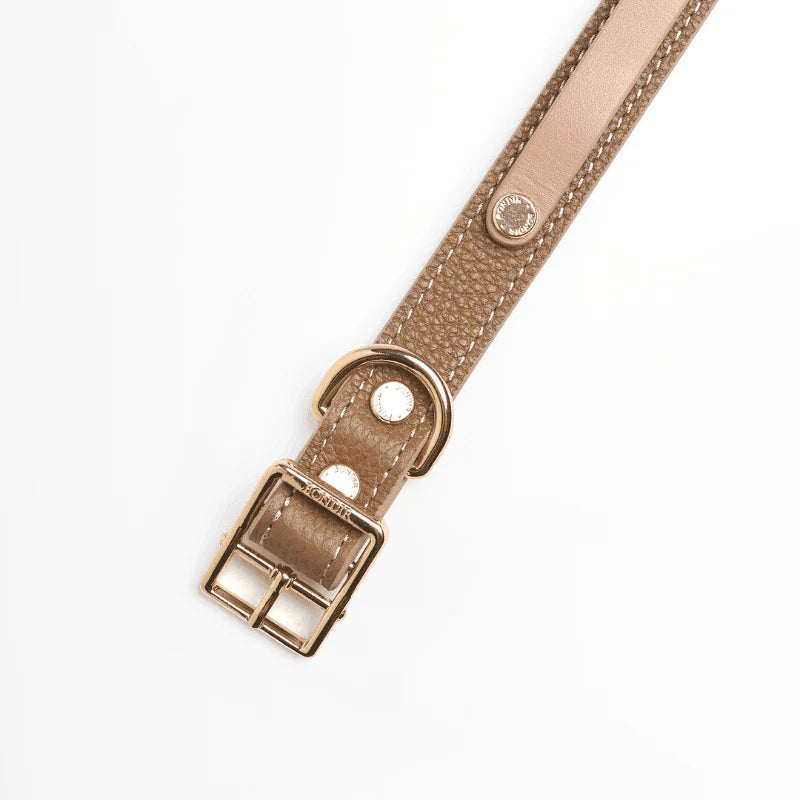 Bondir Slim Leather Collar Blushwood