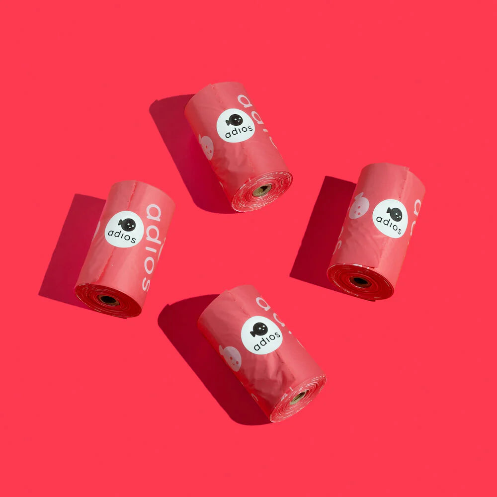 Adios Plastic 8 Pack-Compostable Dog Poo Bags