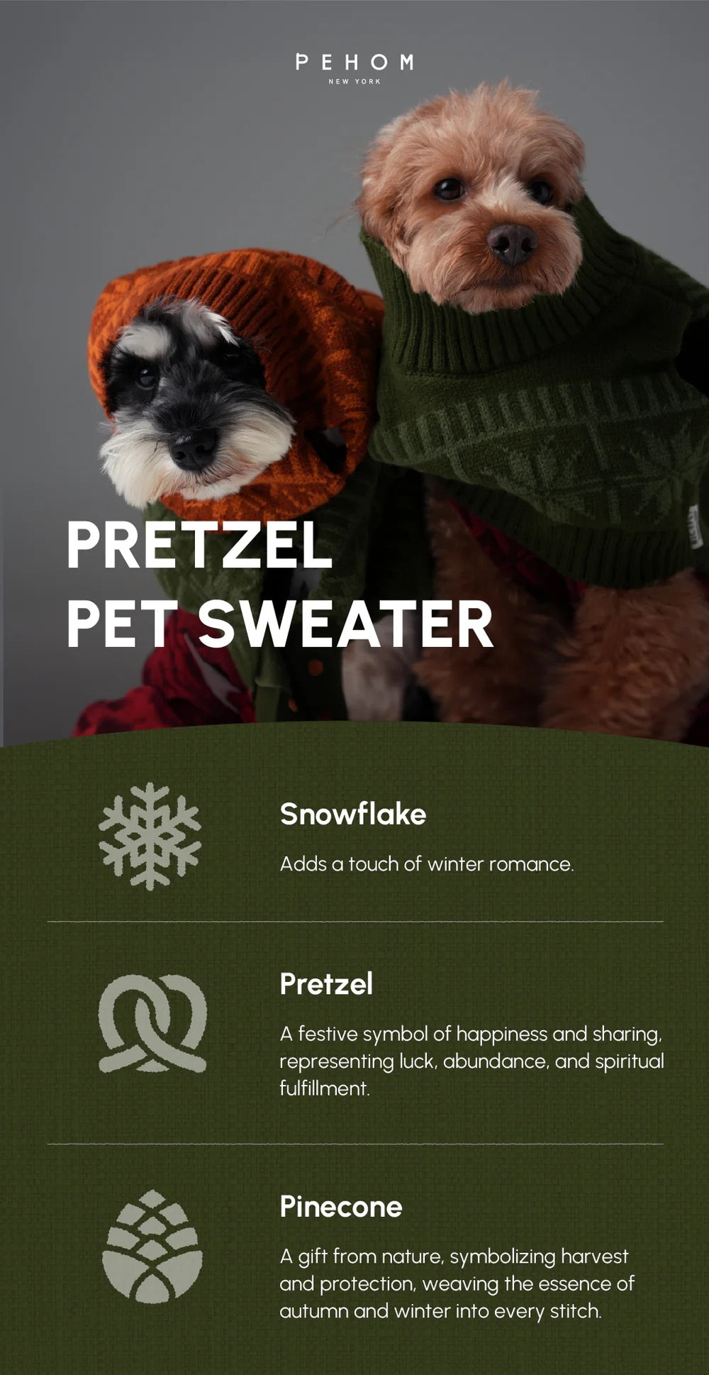 Pehom Pretzel Pet Sweater