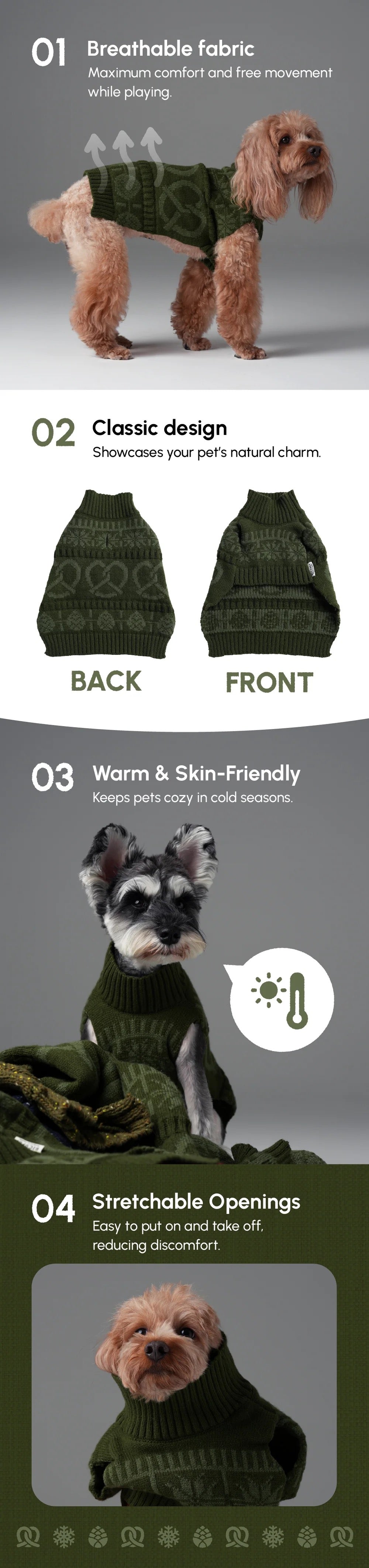 Pehom Pretzel Pet Sweater
