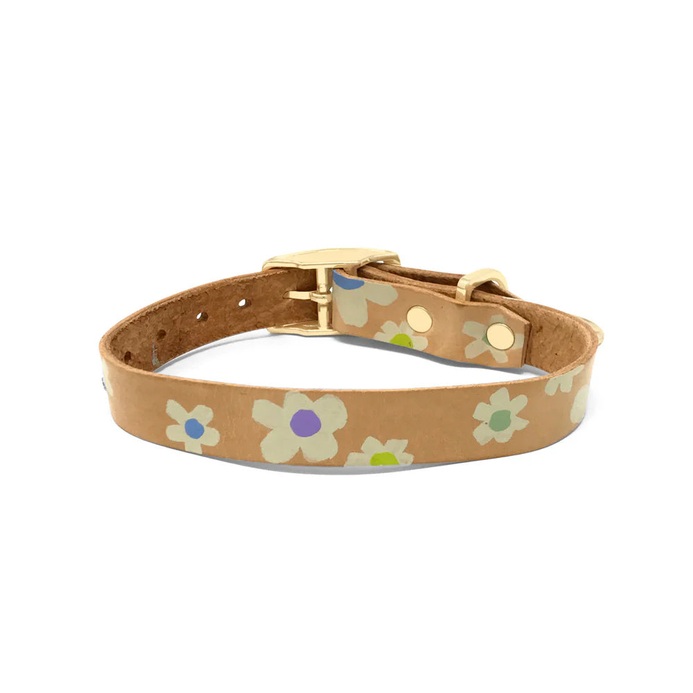 Nice Digs Posie Leather Collar - Spring