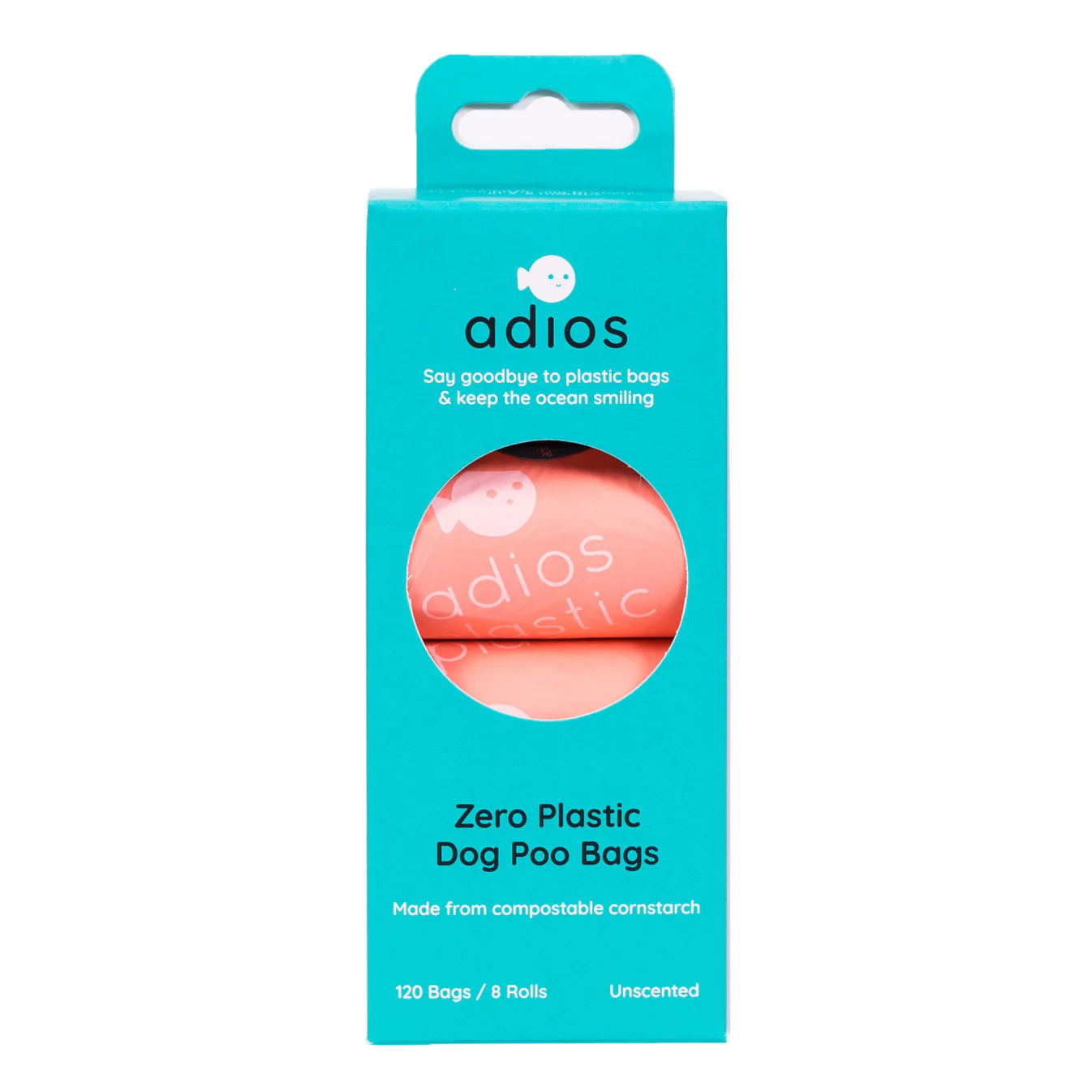Adios Plastic 8 Pack-Compostable Dog Poo Bags