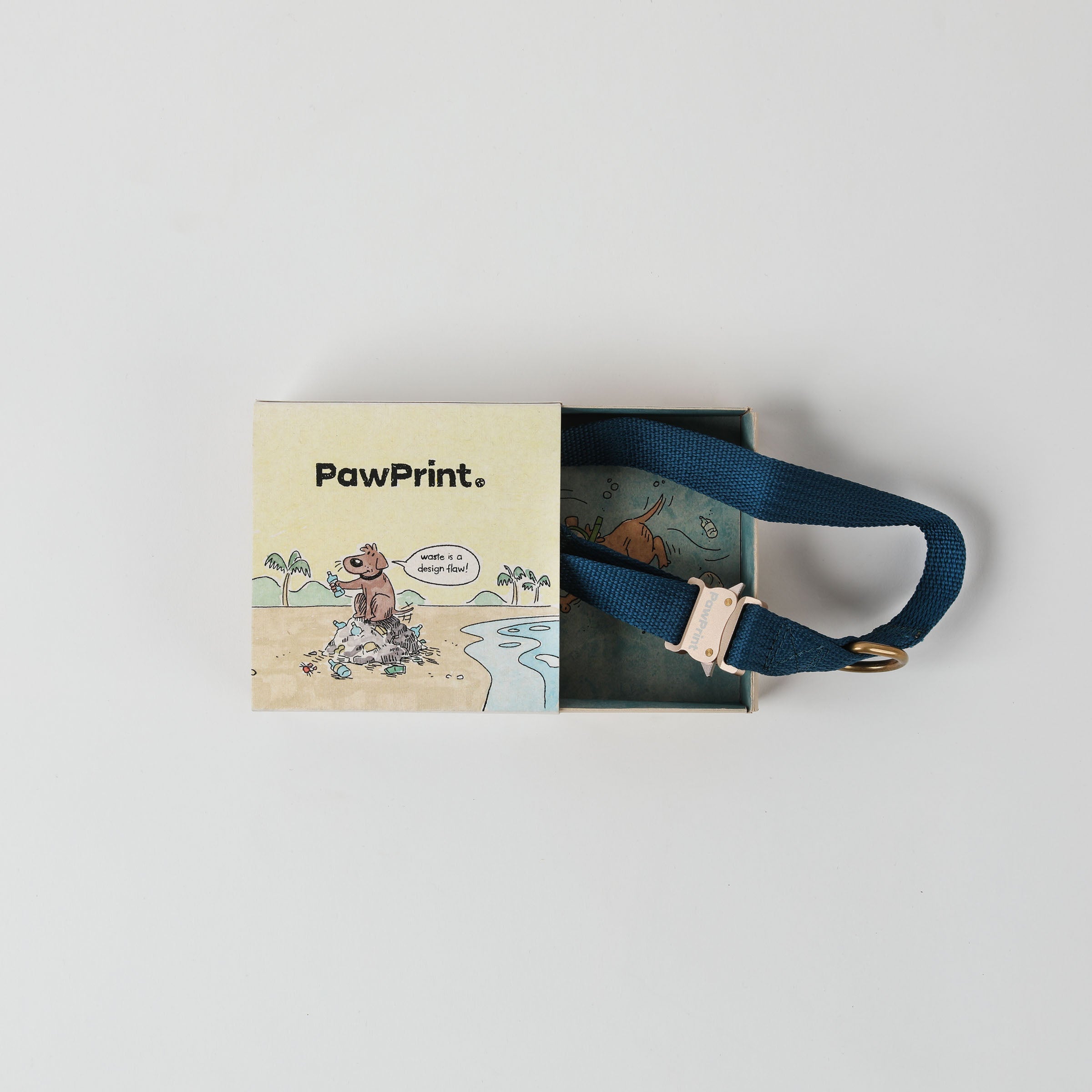 Paw Print Tide Collar Ocean