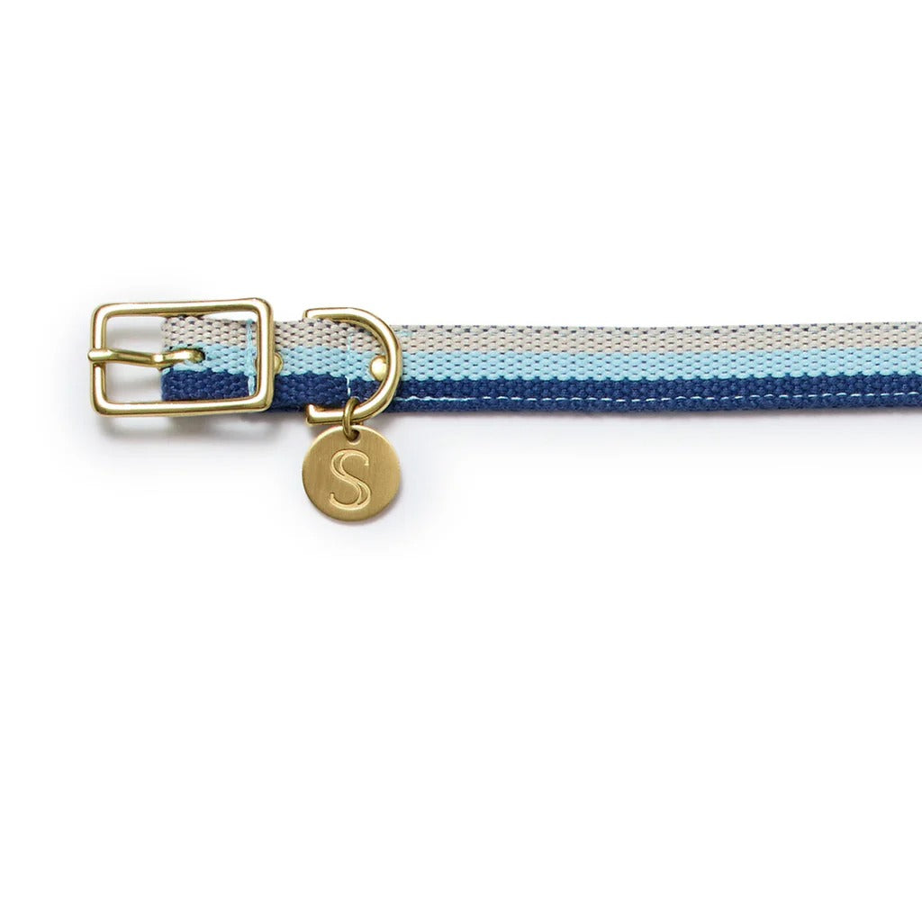 Sebastian Says 3 Stripe Collar Blue
