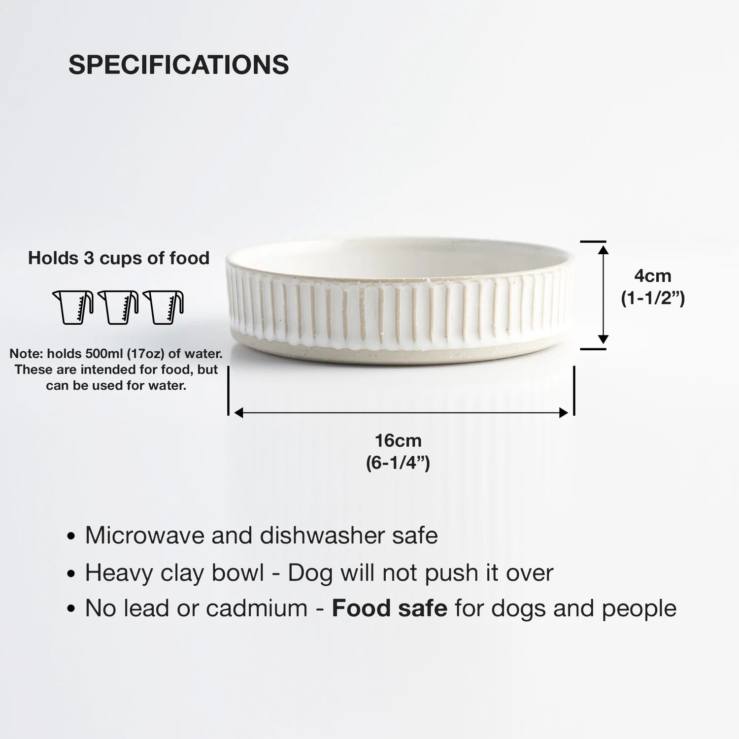 Animals In Charge - White Scalloped Food Bowl