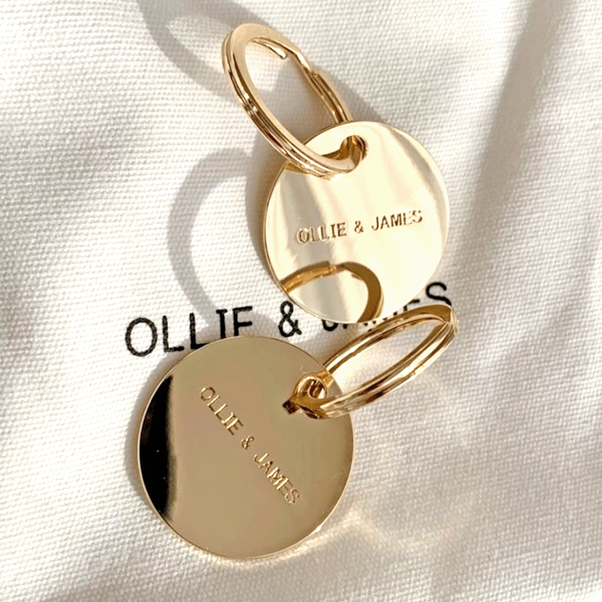 Ollie and James Dog ID Tag