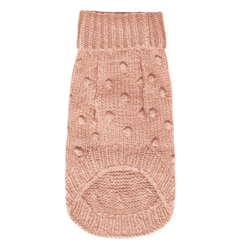 Sebastian Says Merino Wool Bobble Knit Dog Sweater