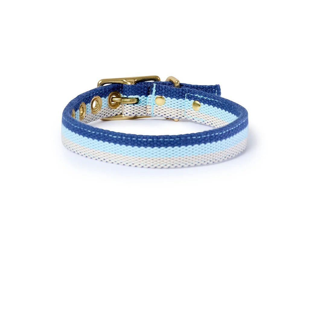 Sebastian Says 3 Stripe Collar Blue