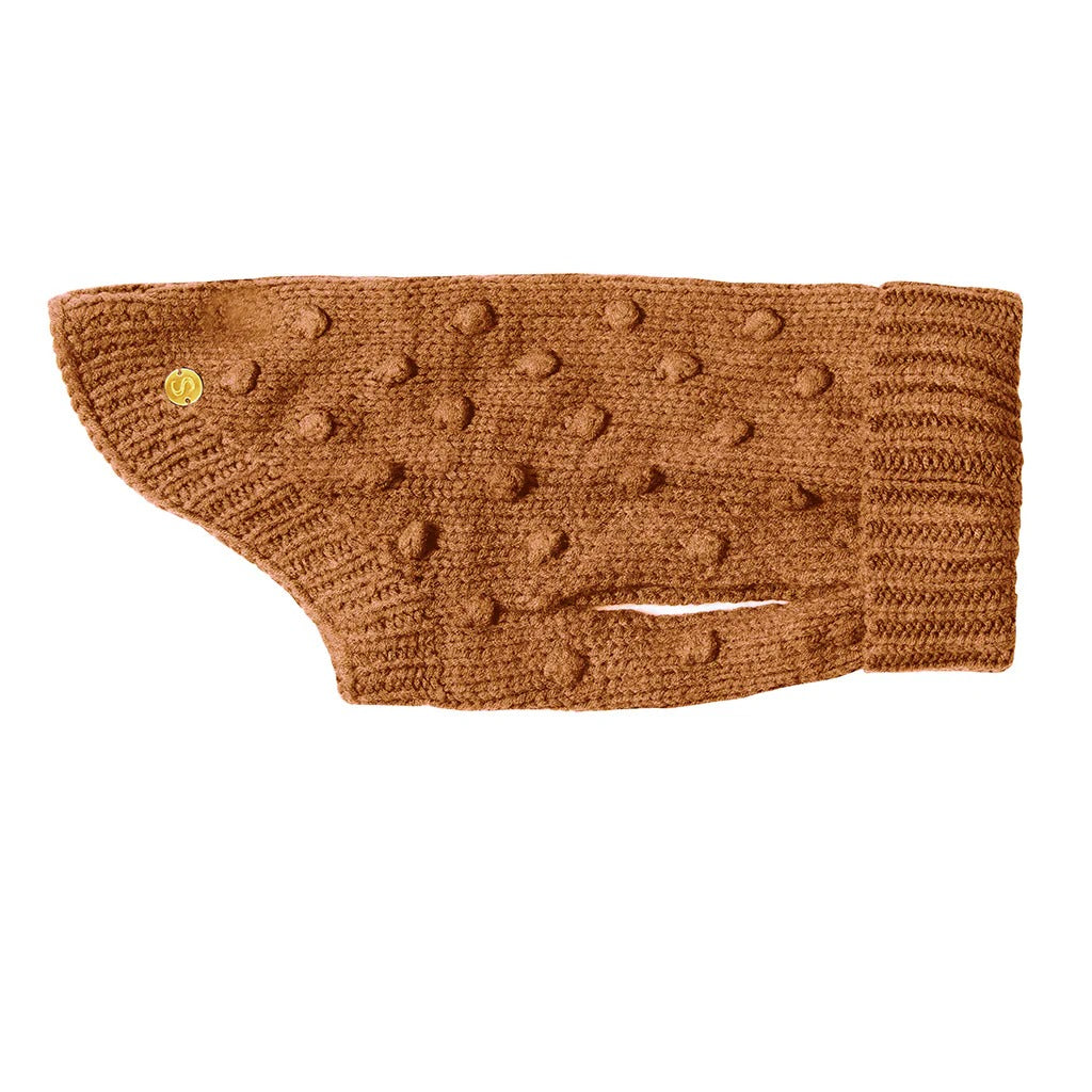 Sebastian Says Merino Wool Bobble Knit Dog Sweater