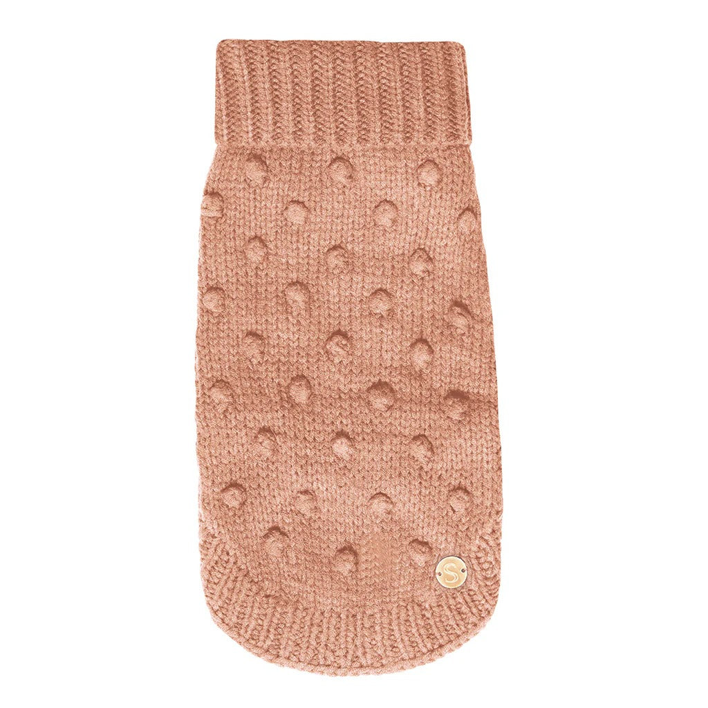 Sebastian Says Merino Wool Bobble Knit Dog Sweater