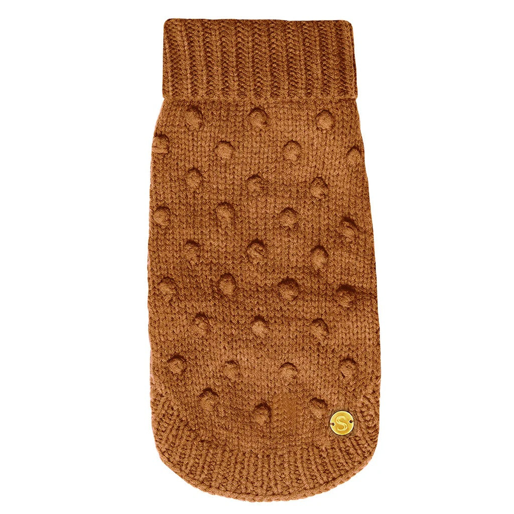 Sebastian Says Merino Wool Bobble Knit Dog Sweater