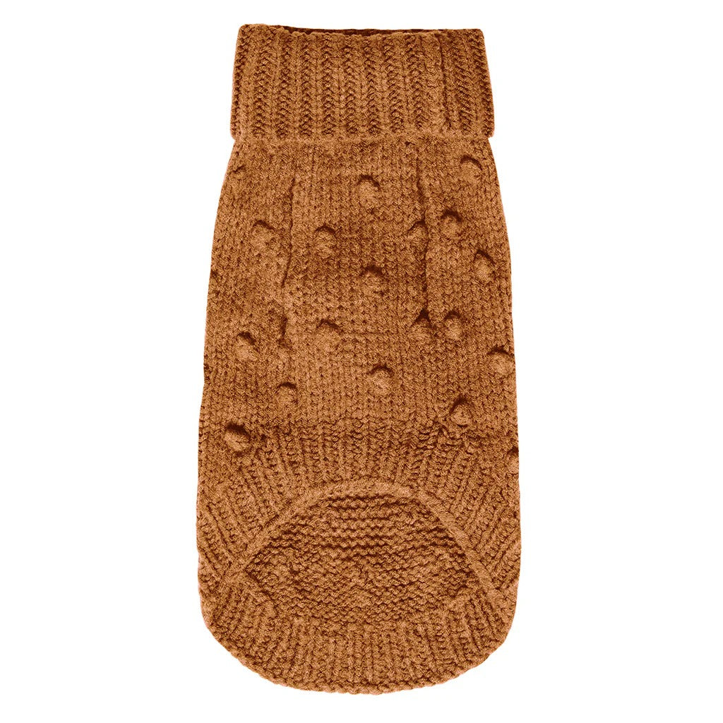 Sebastian Says Merino Wool Bobble Knit Dog Sweater